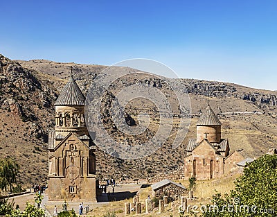 Two churches Surb Nshan of the Medieval monastery Horomayr â€“ is located South-East of Odzun village, Lori region, Stock Photo